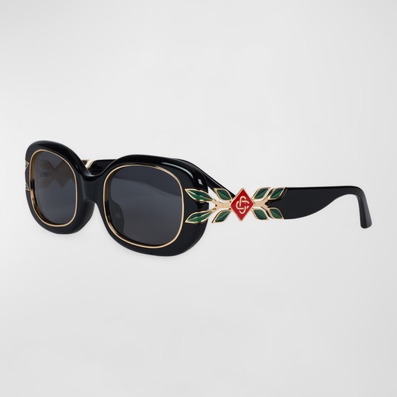 CASABLANCA | Branch Logo Square Acetate & Nylon Sunglasses - Picture 1 of 5